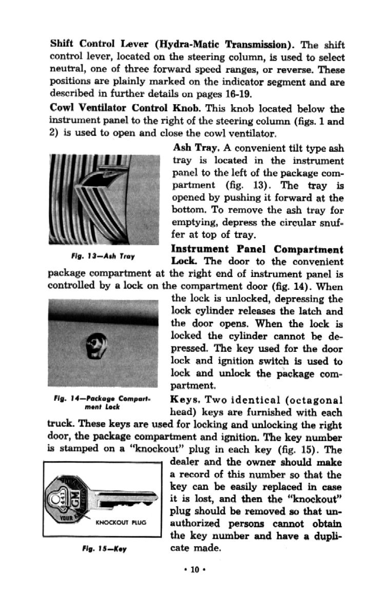 1954 Chevrolet Trucks Operators Manual Page 50